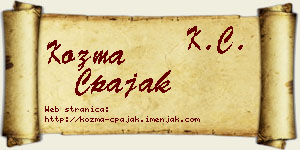 Kozma Čpajak vizit kartica